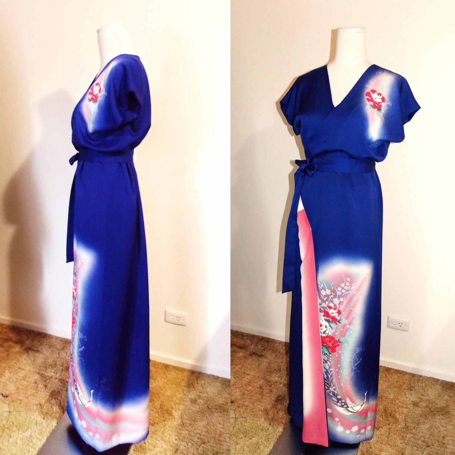 KIMONO Dress Made With Vintage TSUKESAGE Formal Kimono - Etsy Canada