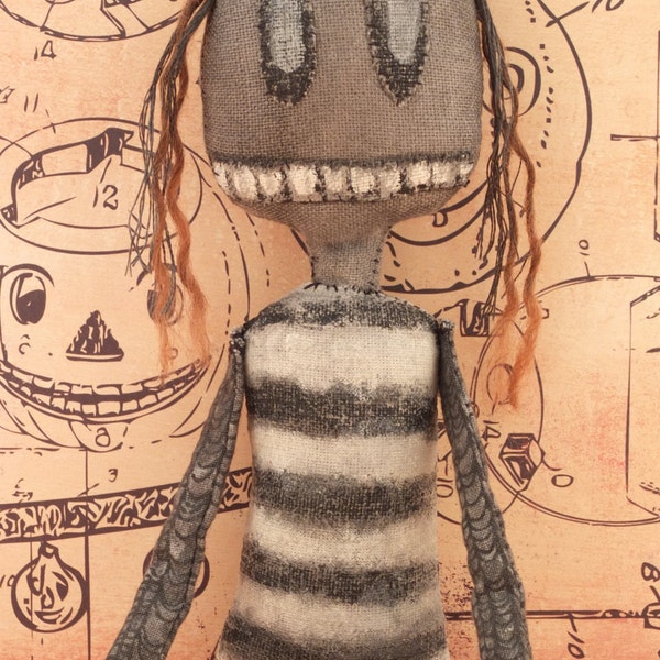 Creepy Monster Doll, Primitive Art Doll - Sophie