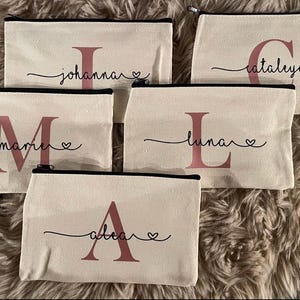 Kosmetiktaschen | personalisiert | Name | Baumwolle