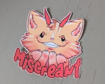Miscreant Kitty - Matte vinyl die-cut sticker