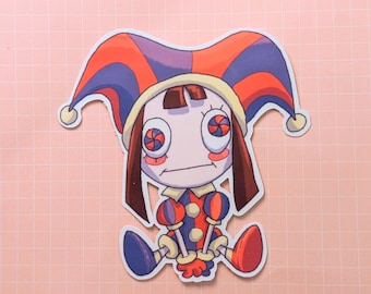 Derpy Pomni Sticker - Matte Vinyl Die-Cut, The Amazing Digital Circus