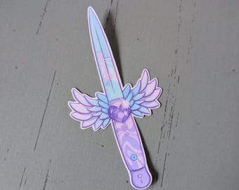 Magical Girl Knife - Matte vinyl die-cut sticker