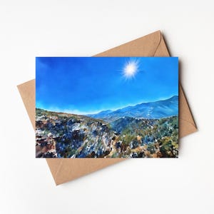 Cartão comemorativo para impressão das Montanhas do Colorado, cartão em branco, download digital instantâneo, três tamanhos de cartão: 5 x 7 pol, 4 x 6 pol e 4,75 x 4,75 pol.