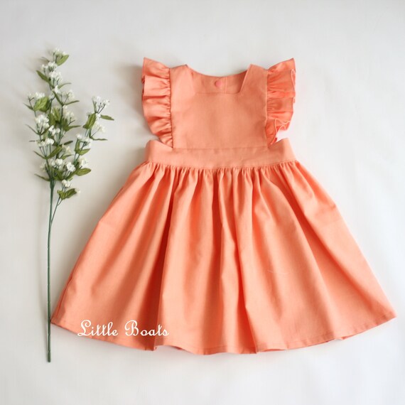 orange dress for baby girl