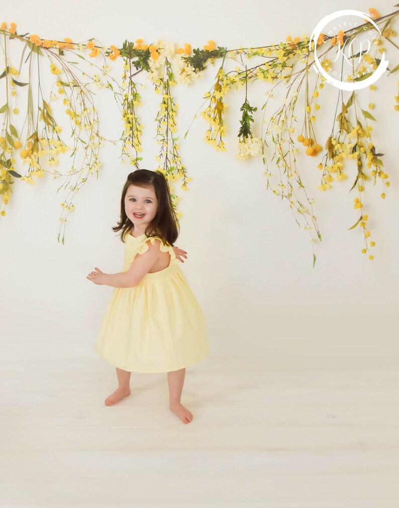 pale yellow flower girl dresses