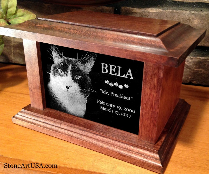 Custom Pet Urn / cremation container memorial box / fine solid Etsy