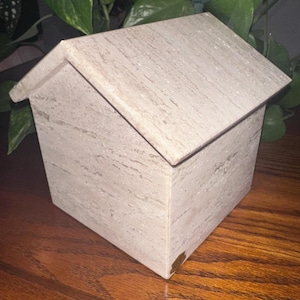 marble doghouse pet urn