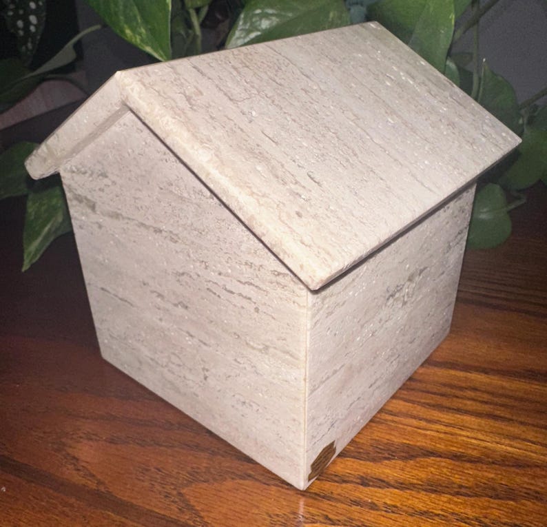 marble doghouse pet urn