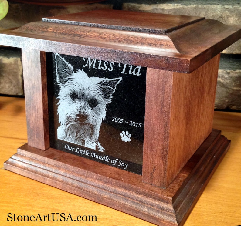Custom Pet Urn / cremation container memorial box / fine solid Etsy
