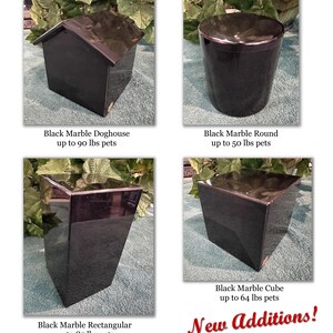 Handcrafted Natural Marble Pet Urn: Stone Cremation Memorial Box for Cremains image 2