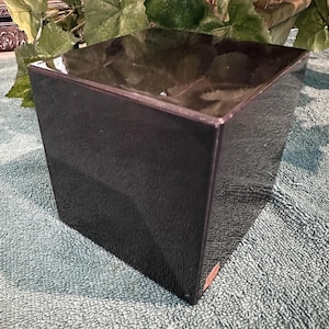 Handcrafted Natural Marble Pet Urn: Stone Cremation Memorial Box for Cremains Black Marble