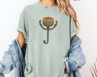 Dark Botanical Cactus Shirt, Fantasy Art Cacti Graphic Tees, Succulent Plants Summer Tee, Desert Cactus Botanical Gardening Unisex T-Shirt