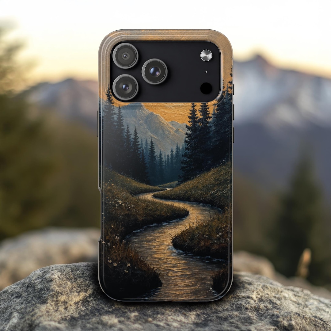 Mountain Sunset Phone Case, Nature Outdoors Hiking Lover Gift, iPhone ...