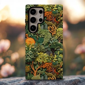 Autumn Forest Canopy Phone Case, 3D Nature Art Cover, Woodland Landscape Style, Cottagecore Tree Pattern, For iPhone Pixel Samsung Phonecase