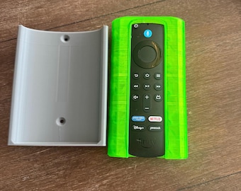 Fire TV Remote Holder Wall Mount | Magnetic No-Drill Organizer for Alexa Voice Remote 3rd Gen & Fire TV Cube, Renter Friendly