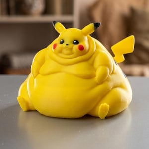 FAT Pikachu - Pokemon GO, Chubby, Chunky, Cartoon, Niedlich, Gag, Lustig, Geschenk, Roman, Item