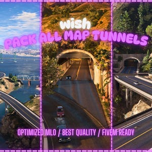 All Tunnels Pack | MLO/MAP | Fivem GTAV | Optimized | Drag and Drop Files | Best Quality |