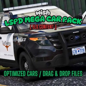 LSPD Mega Car Pack | Fivem GTAV | Optimized | Drag and Drop Files | Best Quality |