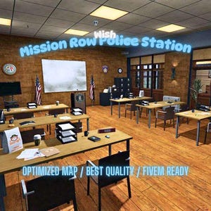 Poste de police de Mission Row | MLO/MAP | Fivem GTAV | Optimisé | Fichiers glisser-déposer | Meilleure qualité |