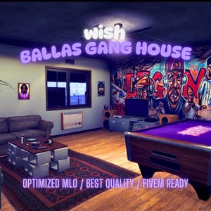 Ballas Gang House | MLO/MAP | Fivem GTAV | Optimized | Drag and Drop Files | Best Quality |