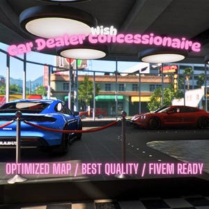 Car Dealer Concessionaire | MLO / MAP | Fivem GTAV | Optimized | Drag and Drop Files | Best Quality |