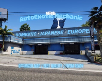 AutoExotic Mechanic | MLO/MAP | Fivem GTAV | Optimized | Drag and Drop Files | Best Quality |