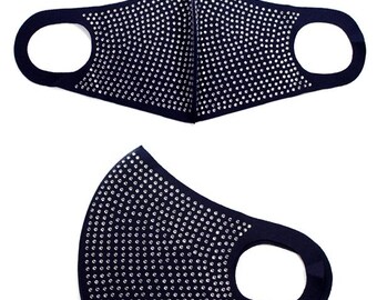 Rhinestone face mask