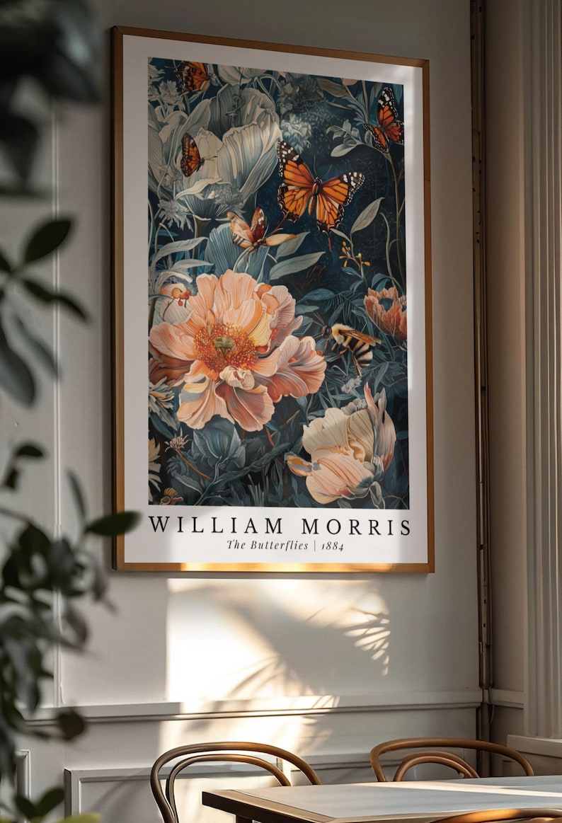 William Morris Butterfly Botanical Print Set (digital Download) - Etsy