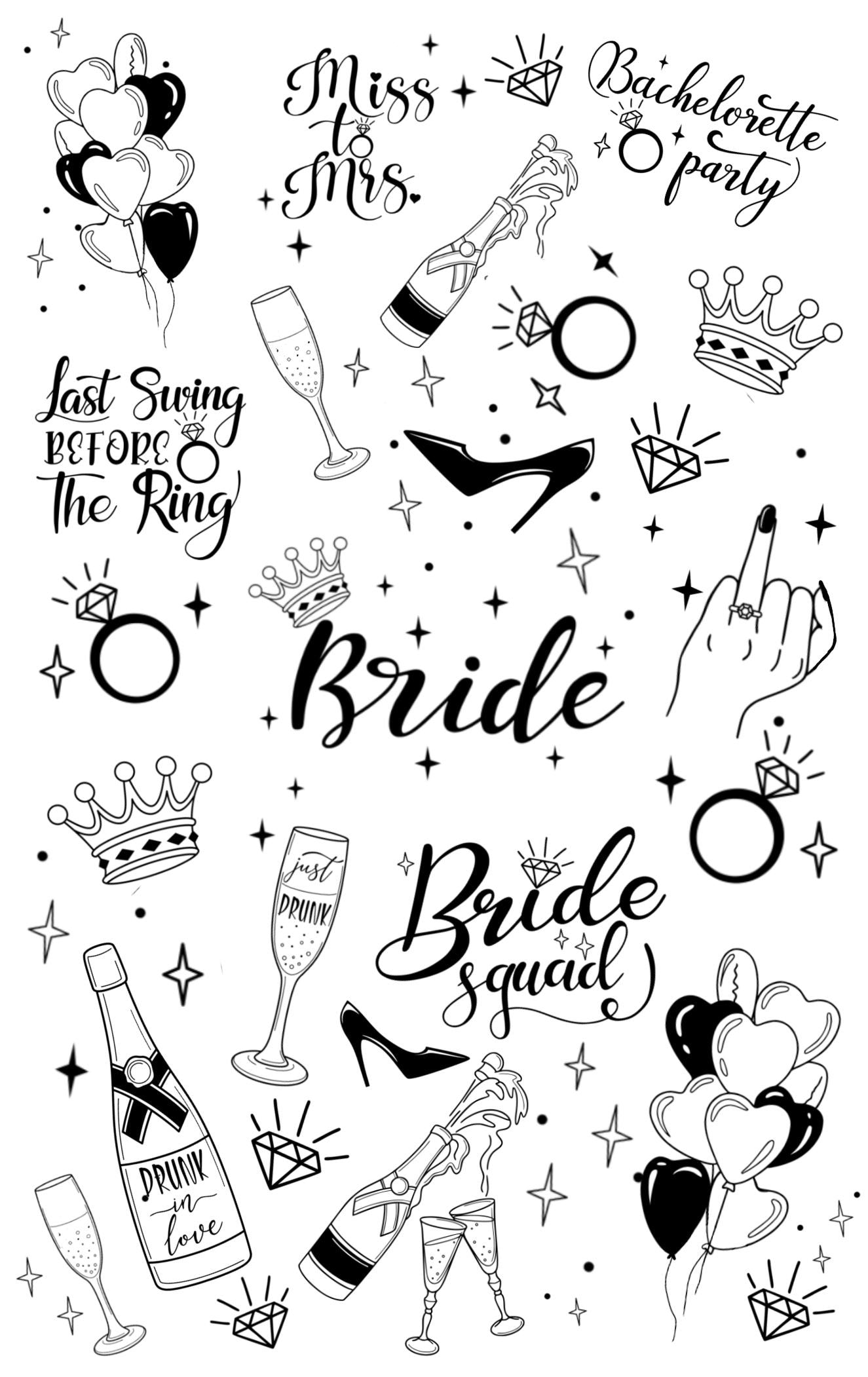Bachelorette Temporary Tattoos