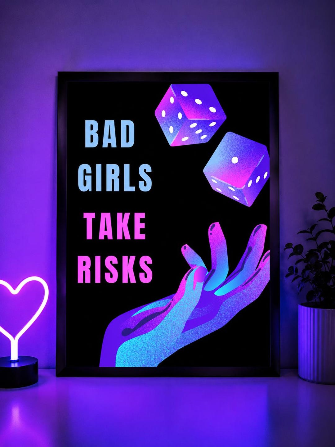 Taking Risks Art Bad Girls Take Risks Art Print | Printable Booktok Decor | Digital ...