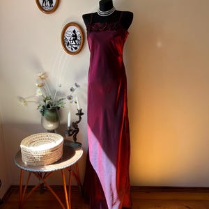 burgundy y2k satin asymmetrical sleeveless mini dress Burgundy Satin Dress - Asymmetrical Dress - Satin Mini Dress