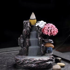 Backflow Incense Burner Waterfall Holder for Aromatherapy and Home Decor