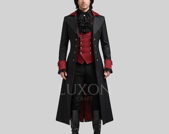 Victorian Gothic Tailcoat | Handmade Steampunk Vampire Coat