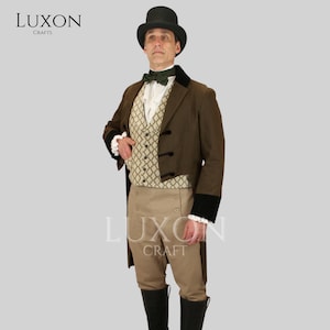 Men’s Regency Tailcoat | Victorian Frock Coat | 18th Century Gentleman Jacket | Steampunk Gothic Coat