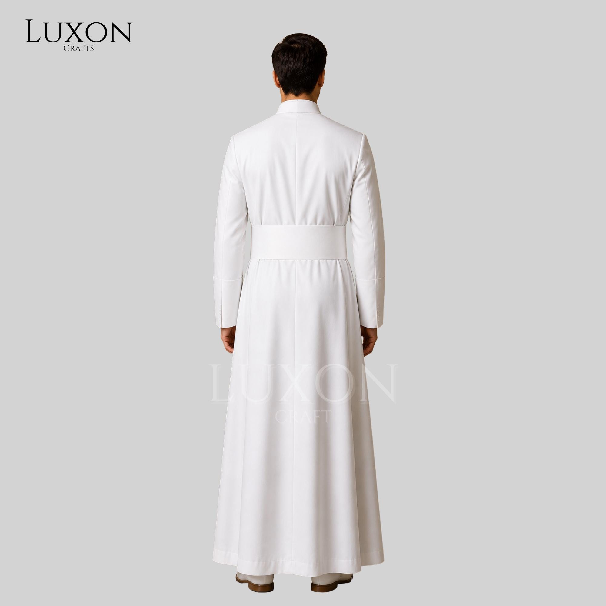 Priest Robe Wind Men’s White Priest Cassock Roman Catholic Clergy Robe Custom Made ...