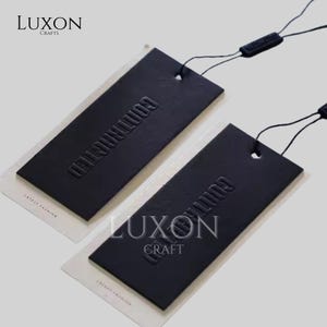 Custom Hang Tags Embossed or Debossed – Personalized Logo Tags for Gifts, Clothing & Packaging – Luxury Product Branding Tags