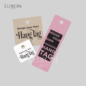 Custom Hang Tags with Logo – Embossed or Debossed Personalized Tags for Branding & Packaging – Luxury Gift Tags with String Option