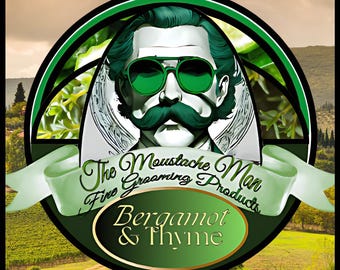 Bergamot & Thyme Moustache Wax 1oz