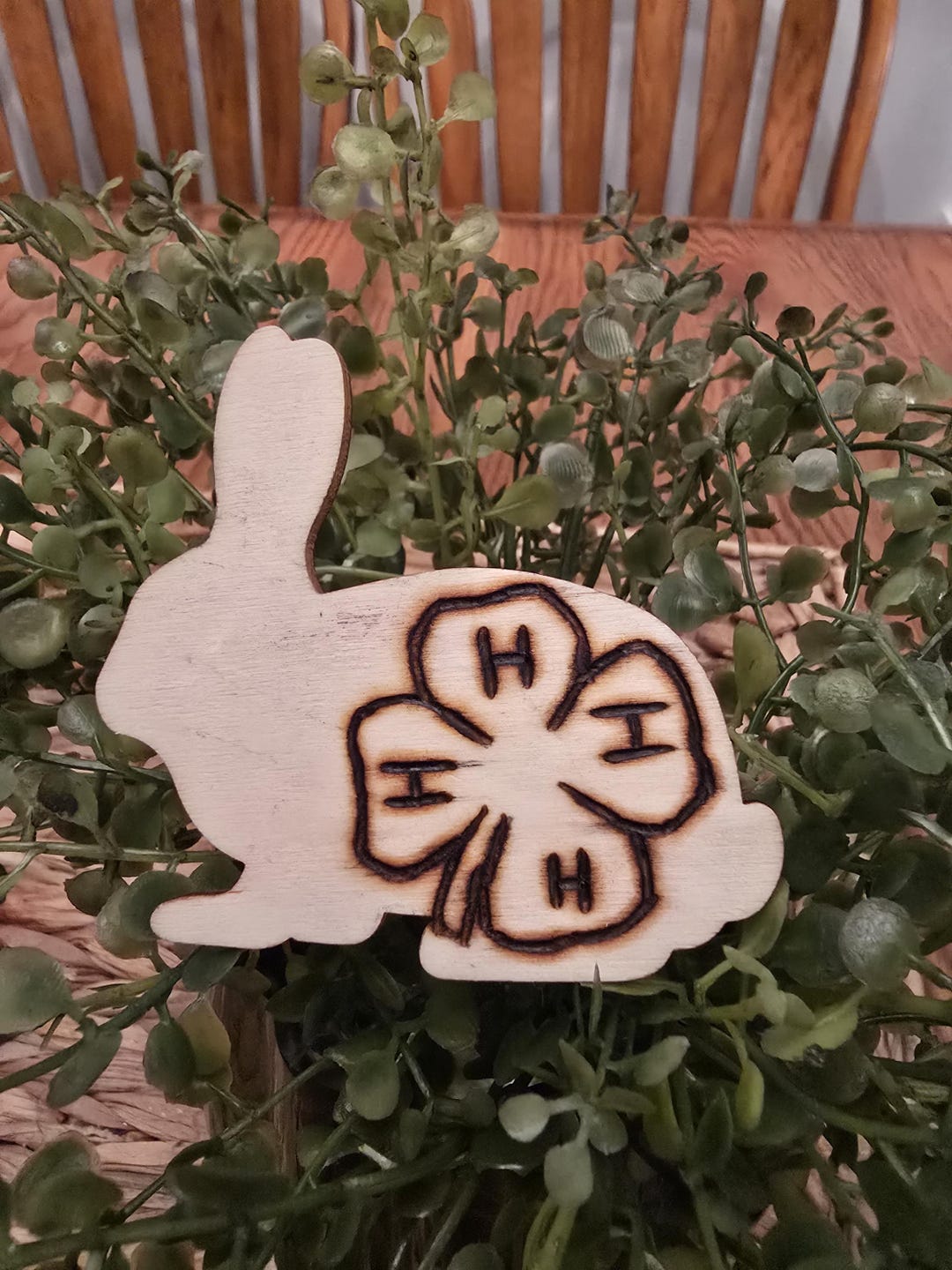 Wood Burned 4-H Rabbit Magnet - Etsy