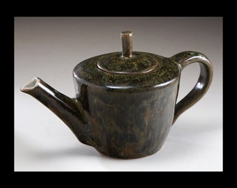 Teapot in Green Brown - Original Ceramic Art by artist  Boris Vitlin (H)