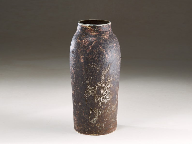 Vase in Dark Brown Ceramic Art by Boris Vitlin Catalog 149 GMB image 1