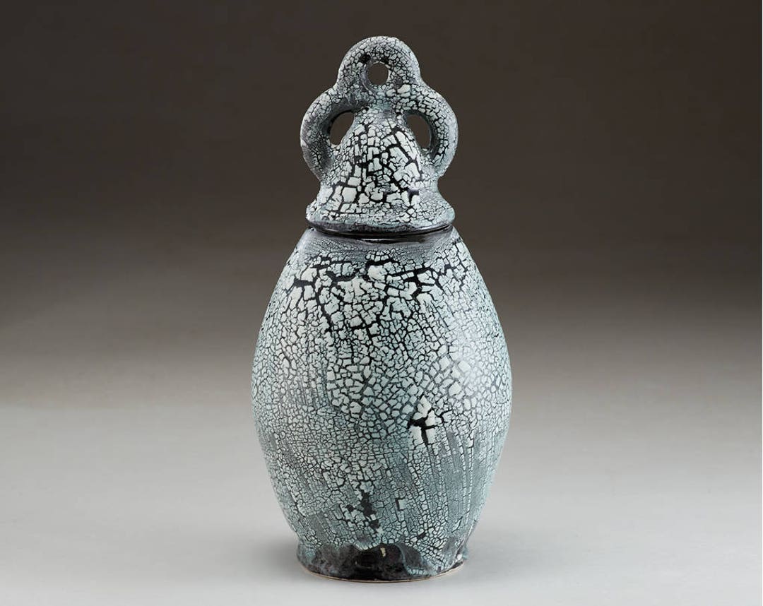 Vase in Light Blue Ceramic Art by Boris Vitlin catalog 37, GMB Etsy