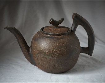 Textured Teapot in Brown - Original Ceramic Art by artist  Boris Vitlin (H)