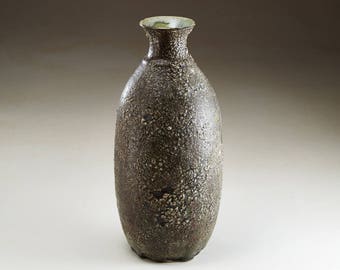 Textured Vase in Dark Brown - Ceramic Art - by Boris Vitlin (catalog #60, GMB)