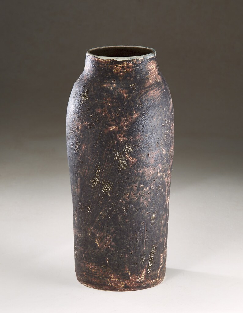 Vase in Dark Brown Ceramic Art by Boris Vitlin Catalog 149 GMB image 3