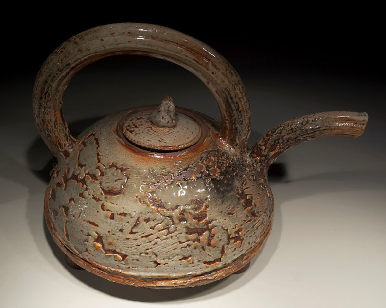 Shino Glaze Ceramic Teapot in Brown Handmade Pottery Art by Etsy