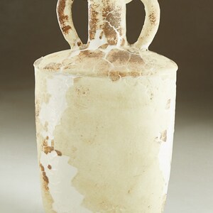 Textured Vase Antique White Ceramic Art by Boris Vitlin. GMB image 4