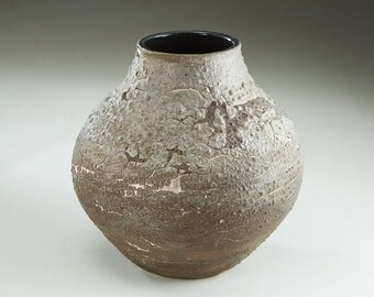 Earth Colored Textured Vase - Ceramic Art by Boris Vitlin (Catalog #119 GMB)