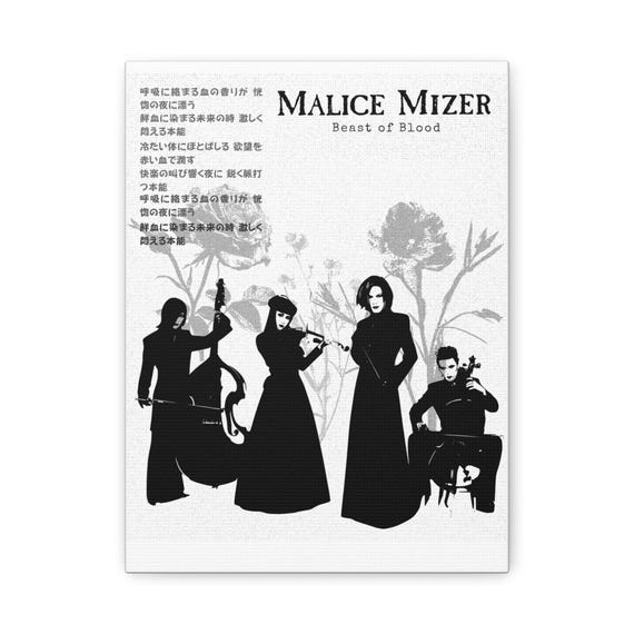 Malice Mizer Canvas Print, Beast of Blood Poster, Visual Kei Jrock