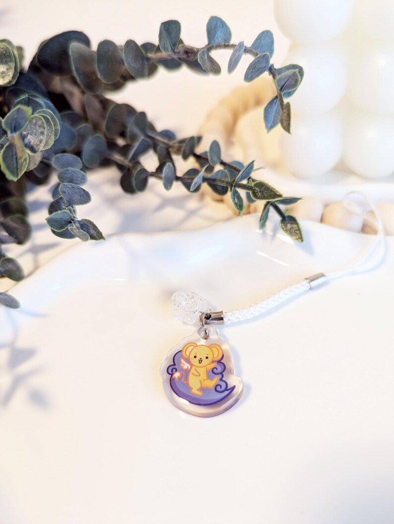 Cardcaptor Sakura Magical Kero Spinel Cloud Acrylic Phone Charm, Kero, Spinel, Magical Girl Anime Charm, Shojo Magical Charm